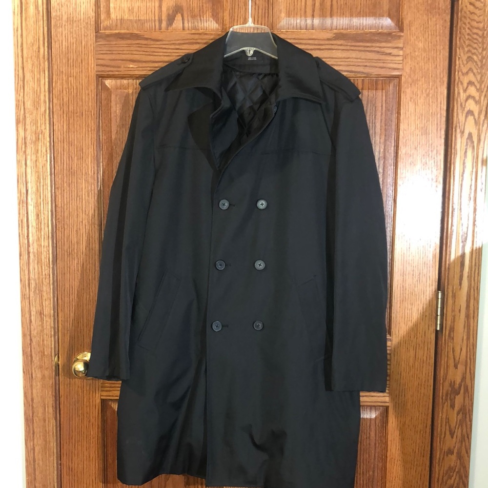Liz Claiborne Black Trench Coats - Picture 1 of 8